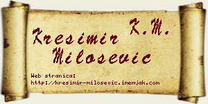 Krešimir Milošević vizit kartica